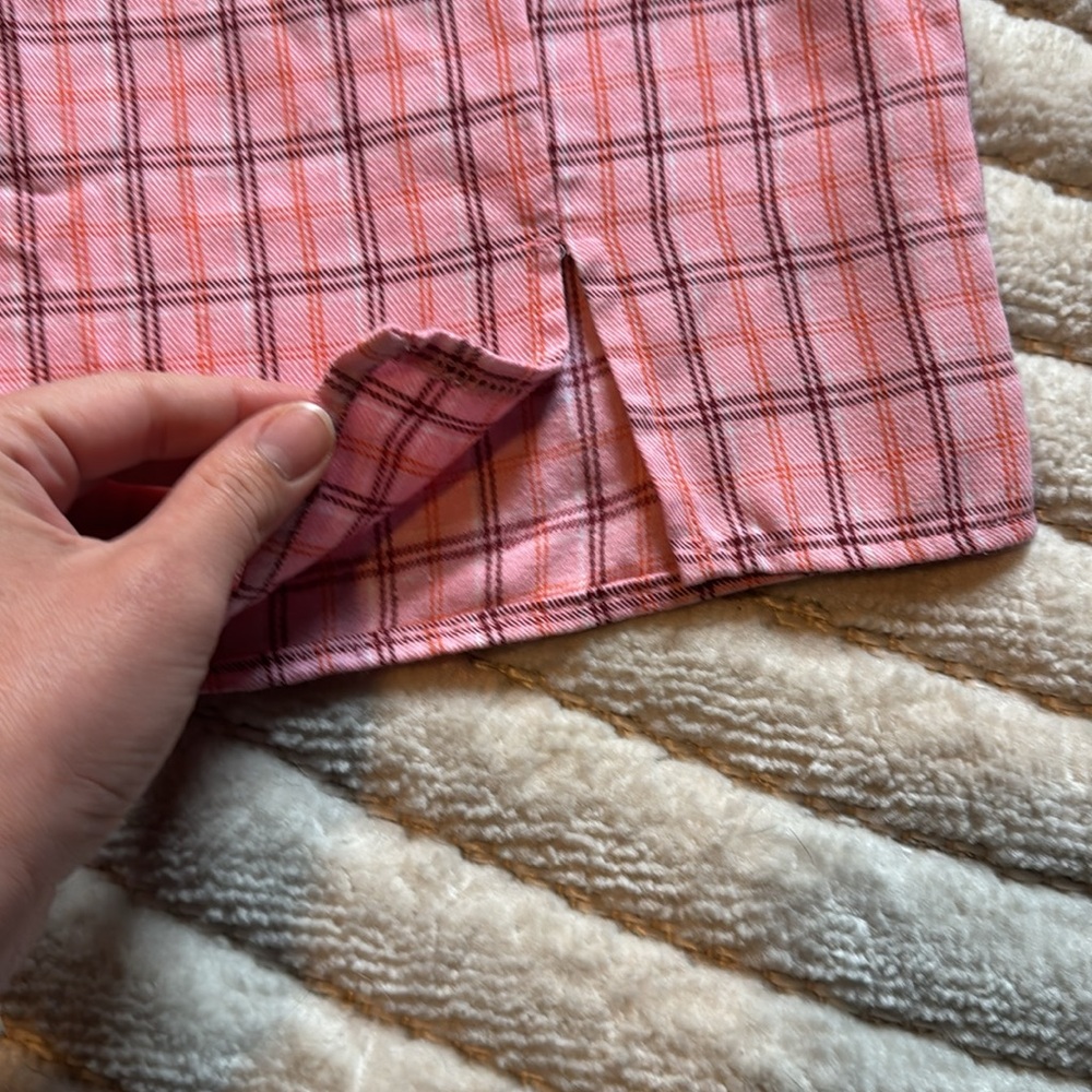 Pink Plaid Women's Skirt - Picture 3 of 3